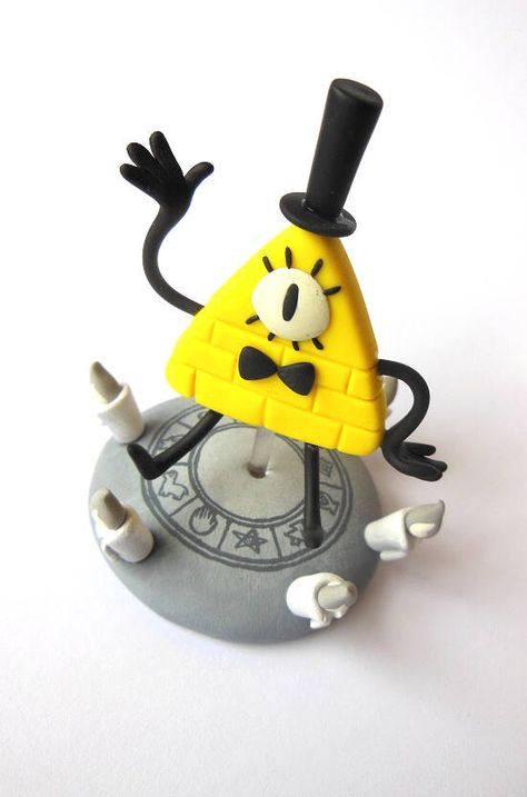 Disney Charms, Clay Stuff, Bill Cipher, Clay Craft, Clay Ideas, Polymer Clay Crafts, Clay Projects, Gravity Falls, Clay Art