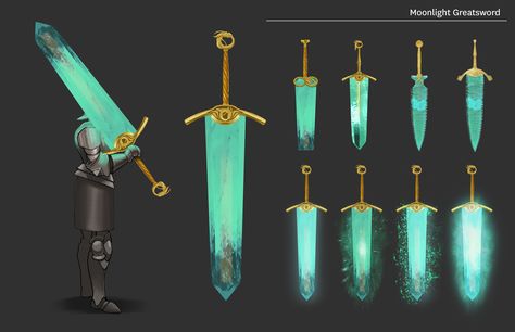 ArtStation - Moonlight Greatsword, Inkarat Mittongtare #weapon #design #sword Moonlight Greatsword, Cybernetic Arm, Dark Souls 2, Props Concept, Dark Souls 3, Dark Souls Art, Cool Swords, Soul Art, Game Inspiration