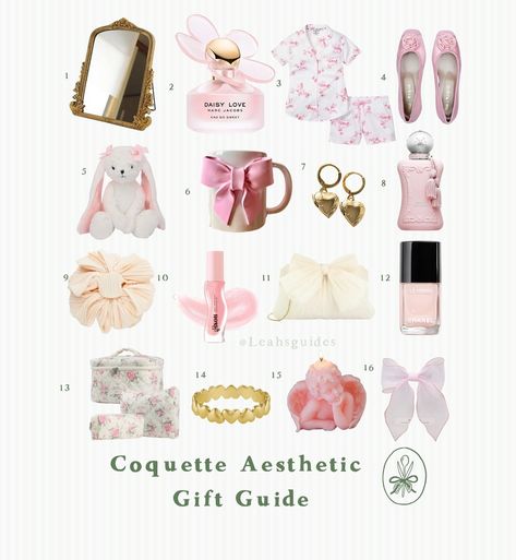 Coquette Aesthetic Gift Guide is live on the gift guide and LTK 💗🩰🎀 #coq #coquette #coquetteaesthetic #giftsforher #leahsgiftguide #giftideas #giftguide Coquette Stocking Stuffers, Coquette Birthday Presents, Christmas Gift Ideas Coquette, Coquette Birthday Gift Ideas, Coquette Christmas Gifts, Coquette Gift Ideas, Coquette Christmas List, Gift Ideas Coquette, Coquette Gifts