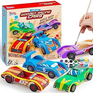 Race Car Craft, Cars Toy, Diy Plaster, Car Craft, Art & Craft Kit, Craft Kits For Kids, Presents For Kids, Wood Craft, Kits For Kids