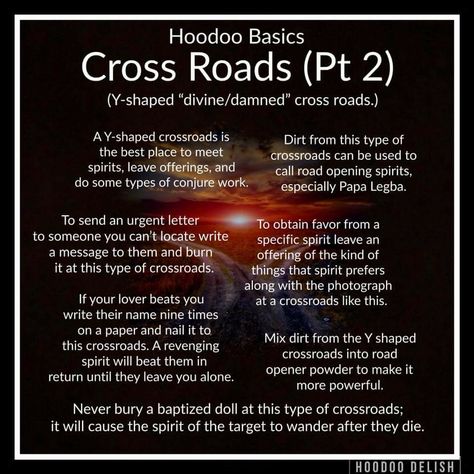 Cross roads part 2 Hoodoo Tips, Hoodoo Aesthetic, Rootwork Hoodoo, Witch Ingredients, Luciferian Witchcraft, Hoodoo Delish, Hoodoo Conjure Rootwork, Witchcraft Rituals, Hoodoo Rootwork