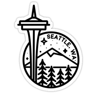 Seattle Space Needle, Iris Paper Folding, Space Needle Seattle, Bullet Journal Banner, Seattle Art, Tattoo Portfolio, Stencil Art, Car Decals Vinyl, Glass Birds