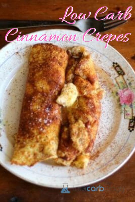 Egg Fast Crepes, Cinnamon Egg Life Wrap Recipes, Cinnamon Egg Wrap Recipes, Cinnamon Egglife Wrap Recipes, Keto Crepe, Cinnamon Crepes, Keto Eggs, French Vanilla Syrup, Cinnamon Sugar Recipes