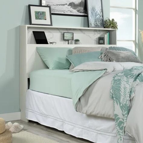 Loon Peak® Libby Bookcase Headboard | Wayfair Custom Headboard, Bookcase Headboard, Platform Bed With Storage, Sleigh Beds, Bed Canopy, Wood Headboard, Beds & Bed Frames, Adjustable Beds, Panel Bed