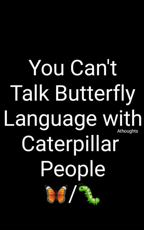 You Can't Talk Butterfly Language with Caterpillar  People 🦋/🐛 Quotes Athoughts My Thoughts You Can't Talk Butterfly Language With Caterpillar People, You Can’t Talk Butterfly Language, Caterpillar Quotes, Miracle Quotes, Fishing Knots, Super Quotes, Reminder Quotes, People Quotes, My Thoughts