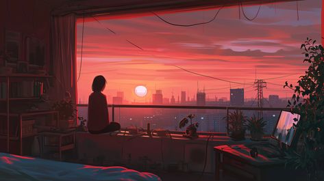 Morning Vibes Aesthetic Wallpaper, Destop Wallpaper, Lofi Girl, Hd Sky, Black Background Painting, Relaxing Morning, Pc Desktop Wallpaper, Desktop Wallpaper Macbook, Time Wallpaper