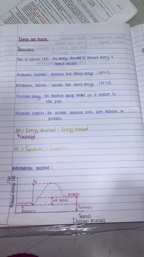 Endothermic and exothermic reactions Endothermic And Exothermic Reactions, Exothermic And Endothermic Reactions, Endothermic And Exothermic, Exothermic Reaction, Chemistry Basics, Study Stuff, Chemical Reactions, Chemistry, Energy