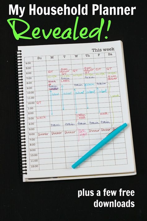 My Household Planner Revealed (& a Few Free Downloads) | Life as Mom  What do you put inside a household planner to help you manage the day to day without going crazy? Here are the planning pages that make a great household notebook.  http://lifeasmom.com/my-household-planner-revealed-a-few-free-downloads/ Household Printables, Planner Hacks, Household Notebook, Household Binder, Home Binder, Organization Lists, Planning Pages, Household Management, Home Management Binder