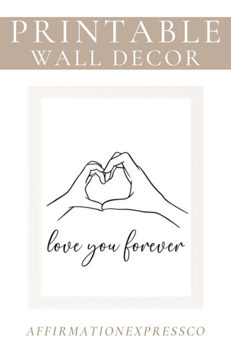 I'll Love You Forever Wall Art Above Bed Decor Wall Art for Couples Love Printable Love Art for Wall Love Quote Wall Art Couple Wall Art Wall Art For Couples, Art For Couples, Wall Art Above Bed, Couples Wall Art, Art For Wall, Art Above Bed, Peaceful Living, Couples Love, Art Couple