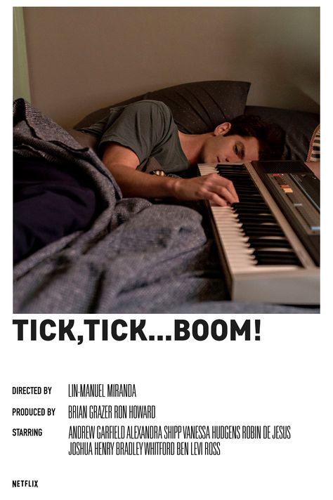 Tick Tick Boom Movie Poster, Andrew Garfield Tik Tik Boom, Tick Tick Boom Poster, Tick Tick Boom Wallpaper, Tick Tick Boom Aesthetic, Andrew Garfield Tick Tick Boom, Tick Tick Boom, See Movie, Movie Poster Wall