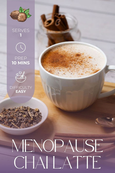 This delightful drink combines Full Leaf Tea Company's Organic Menopause Relief tea, packed with botanicals to support hormonal balance, with the warmth of cinnamon and nutmeg, creating a cozy experience in every sip 💜 Hormonal Balance, Tea Companies, Chai Latte, Hormone Balancing, Tea Recipes, Cinnamon, Herbs, Tea, Health