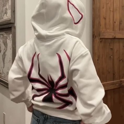 🤍💕New Spider-Man zip up hoodies, perfect for couples or best friends 💕🤍 Spider Man Sweater, Spiderman Sweater, Spider Man Hoodie, Spider Girl, Couples Hoodies, Back To School Shopping, School Shopping, Zip Up Hoodies, Spiderman