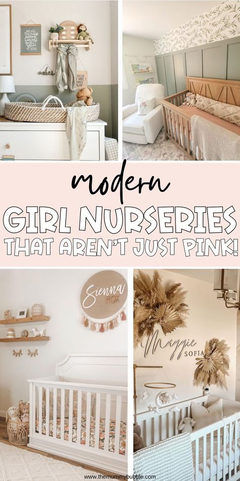 baby girl nursery themes Baby Girl Nursery Neutral Colors, Nursery Ideas Girl Neutral, Baby Girl Nursery Minimalist, Non Pink Girl Nursery, Unique Baby Room Themes, Baby Girl Nursery Theme Ideas, Girl Nursery Not Pink, Baby Room Design Girl, Baby Girl Nursery Room Ideas Themes