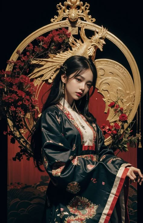 Vietnamese Fashion Traditional, Traditional Vietnamese Clothing, Ancient Vietnam, Vietnamese Clothing, Models To Draw, Samurai Artwork, Digital Portrait Art, Photography Posing Guide, Badass Style