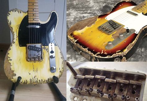 The DIY Relic Job: Fantasy or Reality? | Premier Guitar Age Wood, Relic Guitar, Vintage Instruments, Prime Directive, Guitar Diy, Yes It Is, Fender Custom Shop, Aging Wood, Guitar Case