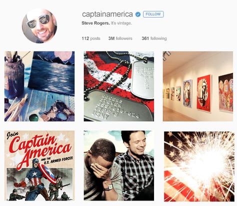 Avengers Instagram Accounts: Steve Avengers + instagram social media Avengers Instagram, Steve Rogers Aesthetic, Marvel Instagram, Marvel Tony Stark, Agent Coulson, Steve Rogers Captain America, Pietro Maximoff, Marvel Dr, Marvel Comic Universe