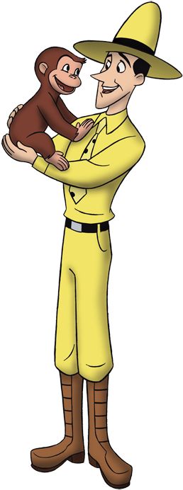 Curious George Costume, Curious George Cartoon, Man With The Yellow Hat, Man In The Yellow Hat, Curious George Coloring Pages, Joey Friends, Curious George Birthday, Animal Caricature, Balloon Clipart