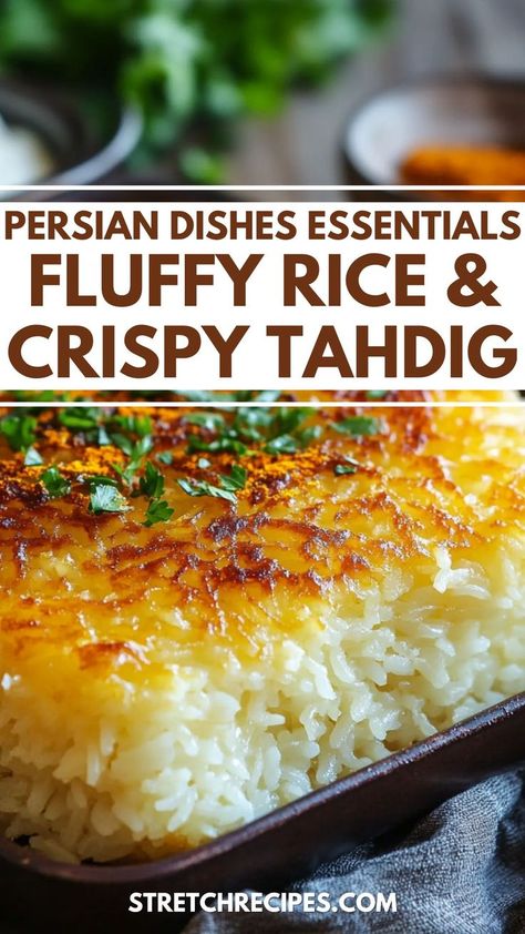 Master the art of Tahdig with this easy-to-follow recipe! Learn how to make the perfect crispy layer of Persian rice with Basmati rice as the key ingredient. This Persian dish is a favorite for any occasion. Save this for your next family dinner! Click through for the full recipe! Best Basmati Rice Recipe, Basmati Rice Recipes Easy, Tahdig Recipe, Hawaiian Rice, Persian Dishes, Bag Of Rice, Best Rice Recipe, Basmati Rice Recipes, Mexican Rice Easy