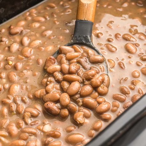 Crock Pot Pinto Beans {SO Easy!} | Lil' Luna Crock Pot Pinto Beans, Mexican Christmas Food, Christmas Food Recipes, Rice Recipes Side, Pinto Beans Recipe, Cilantro Lime Rice Recipe, Staple Recipes, Lime Rice Recipes, Summer Slow Cooker Recipes