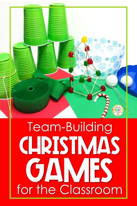 Christmas Classroom Party, Preschool Christmas Games, Kindergarten Christmas Party, Games For The Classroom, Preschool Christmas Party, Classroom Christmas Crafts, Classroom Holiday Party, Classroom Christmas Activities, Classroom Christmas Party