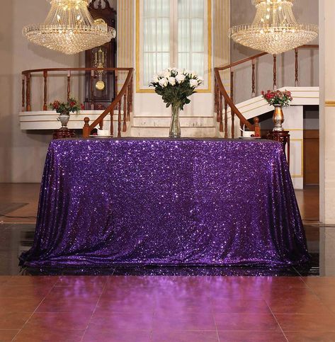 Sparkly Table Cloth, Gold Sequin Tablecloth, Selfie Wall, Purple Table, Sequin Tablecloth, Sequin Backdrop, Wedding Table Linens, Sequin Table, Table Overlays