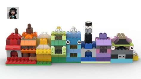 ow to build many small houses with Lego classic? Following these instructions, you can build a Rainbow houses from only the parts of the Lego classic 10713. Как из Лего собрать много маленьких домиков? По этой инструкции вы можете построить радужные домики только из деталей набора Лего классик 10713 Rainbow House, Cool Toys For Girls, Lego Design, Small Houses, Lego Building, Lego Ideas, You Can, Kids Stuff, Toys For Girls