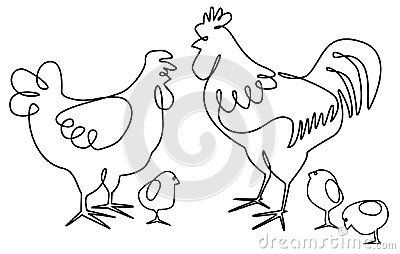 Hen And Rooster Tattoo, One Line Chicken Tattoo, Chicken Family Tattoo, Chicken Line Tattoo, Chicken Line Drawing, Little Chicken Tattoo, Chicken Tattoo Ideas, Chicken Outline, Hen Tattoo