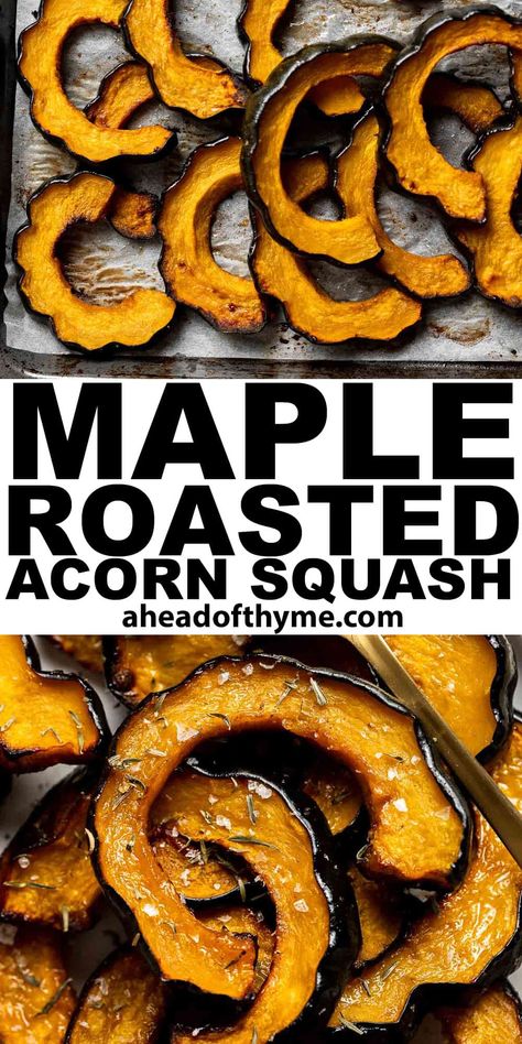 Maple Roasted Acorn Squash Parmesan Roasted Acorn Squash, Roast Acorn Squash Oven, Maple Roasted Acorn Squash, Roast Acorn Squash, Maple Pecan Rosemary Acorn Squash, Parmesan Herb Roasted Acorn Squash, Side Vegetables, Tonights Dinner, Dinners Ideas