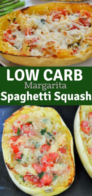 Margarita Spaghetti Squash | easy low carb recipe | spaghetti squash in oven | tomatoes, basil, mozzarella | Healthy Family Dinner Heart Healthy Spaghetti Squash Recipes, Spaghetti Squash In Oven, Oven Tomatoes, Fake Pasta, Squash In Oven, Parmesan Spaghetti Squash, Easy Spaghetti Squash, Spaghetti Squash Recipes Healthy, Spaghetti Squash Recipes Easy