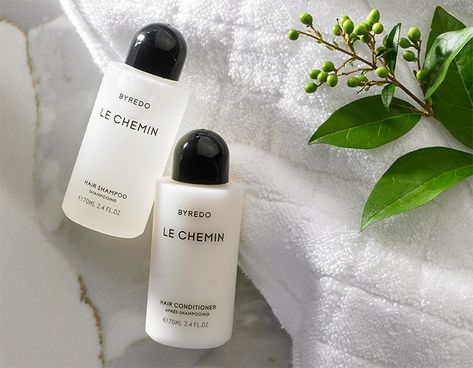 Le Chemin By Byredo - Shop the Exclusive Luxury Collection Hotels Home Collection Luxury Shampoo, Hotel Shampoo, Shop Bedding, Hotel Collection Bedding, Luxury Collection Hotels, Shampoo And Conditioner Set, Spa Retreat, Bedding Pillows, Table Books