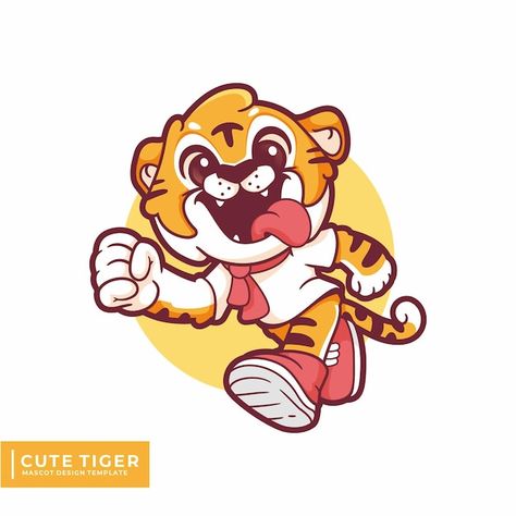 Tiger Mascot Logo, Tiger Mascot Design, Cute Mascot Design, Tiger Illustration Art, Mascot Reference, Tiger Drawings, Tiger Black And White, Draw Tiger, Tiger Character