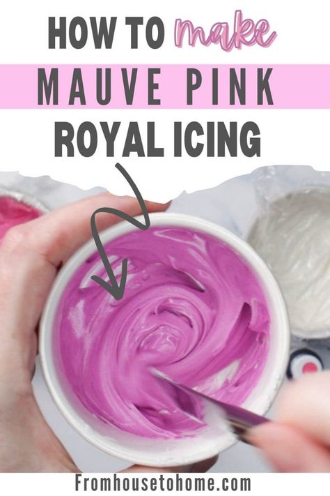 Learn how to make different shades of pink royal icing to decorate the perfect Valentine's Day, baby shower or wedding sugar cookies. With this recipe, find out how to make pale pink, medium bright pink, dark pink, hot pink and mauve pink royal icing. | Food Drink Different Colors Of Pink, Valentines Party Food, How To Make Pink, Jello Shot, Best Sugar Cookie Recipe, Pink Food Coloring, Pink Icing, Royal Icing Recipe, Sugar Cookie Frosting