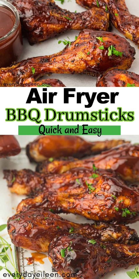 Easy Chicken Drumstick Recipes Air Fryer, Airfryer Chicken Drumsticks, Bbq Drumsticks, Bbq Drumsticks In Oven, Air Fryer Drumsticks, Air Fryer Chicken Drumsticks, Easy Chicken Drumstick Recipes, Bbq Chicken Legs, Chicken Leg Recipes