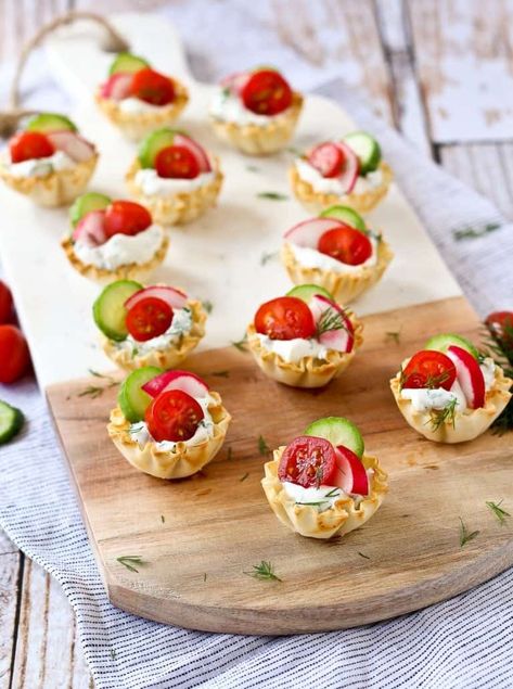 Spring Appetizer, Herb Cream Cheese, Spring Flavors, Spring Appetizers, Cream Cheese Appetizer, Appetizer Cups, Phyllo Cups, Cheese Appetizer, Won Ton