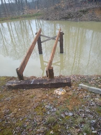 Building a Pond Dock 101 | Deer Hunter Forum Diy Pond Dock, Pond Dock, Diy Dock, Building A Pond, Build A Frame, Diy Pond, Floating Dock, Deer Hunter, 55 Gallon