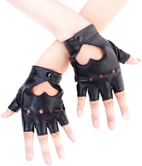 Punk Gloves, Fingerless Leather Gloves, Evening Gloves, Hand Gloves, Estilo Punk, Character Outfits, Leather Gloves, Punk Rock, Fingerless Gloves