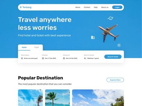 Ticket Booking Website Design, Web Animation, Travel Agency Website, Travel Website Design, Ux Inspiration, Wireframe Design, Website Landing Page, Picture Album, Booking Website