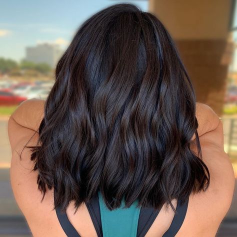 Dark Dark Hair Color Ideas, Carmel Dark Hair, Chocolate Brown Hair With Side Bangs, One Color Brunette Hair Dark Brown, Hair Color Dark Brunette, Med Dark Hair, Women’s Dark Brown Hair, Brown Hair Colors One Color, Rich Coffee Brown Hair