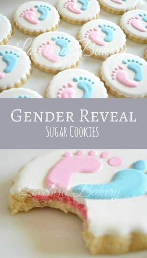 Gender Reveal Sugar Cookies, Decorate Cookies With Royal Icing, Baby Reveal Cupcakes, Baby Shower Cupcakes For Girls, Baby Shower Food For Girl, Gender Reveal Cookies, Cookies With Royal Icing, Decorate Cookies