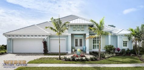 Old Florida Breeze, Old Florida House Plan Design Example Old Florida Home, Great Room Layout, Kitchen Great Room, House Plan Design, Bahama Shutters, West Indies Style, Florida House Plans, House Florida, Florida House