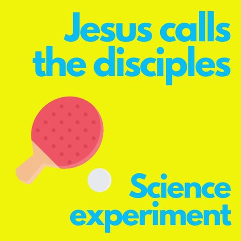 Experiment - Jesus calls the disciples: The ping pong ball that follows the water Jesus Calling His Disciples Craft, Jesus Calls His Disciples Craft, Bible Science Experiments, Disciples Craft, Bible Science, School Science Experiments, Bible Object Lessons, Story Of Jesus, School Assemblies