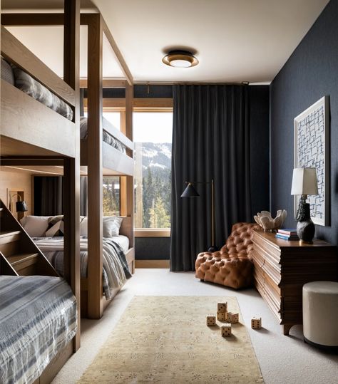 Lodge Aesthetic, Bunk Rooms, Mountain Living, Bunk Room, Style Deco, Design Living Room, Architectural Digest, Boy's Room, Boy Room