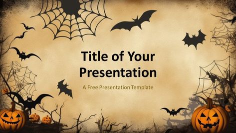 Halloween Parchment Template for PowerPoint and Google Slides Halloween Symbols, Template For Powerpoint, Aesthetic Halloween, Can Crafts, Presentation Template Free, Halloween Season, Aesthetic Room Decor, Aesthetic Room, Color Themes