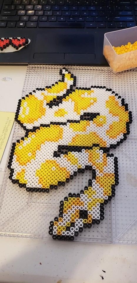 Perler Patterns Cute, Snake Perler Beads, Godzilla Perler Beads, Snake Perler Bead Patterns, Resident Evil Perler Beads, Perler Bead Moth, Perler Beads Ideas Big, Space Perler Bead Patterns, Bird Perler Bead Patterns