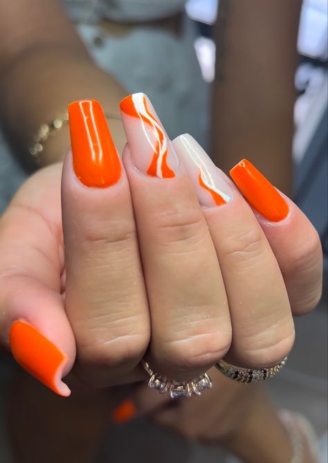 Nails Sturniolo Nails, Orange Trends, Trend Nails, White Nail Art, White Nail, Orange Nails, Nails Design, Almond Nails, Nail Design