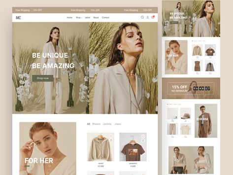 E-commerce website concept on Behance Best Seller Email Design, Aesthetic Clothing Website Design, Website Shopping Design, Clothing Website Design Inspiration Ecommerce, Fashion Website Design E Commerce, Website Fashion Design, Clothing Websites Design, Fashion Ecommerce Web Design, Clothing Website Banner
