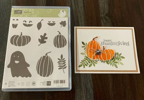 Halloween Cards Stampin Up Fall Fest, Stampin Up Fall Fest Cards, Fall Fest Stampin Up Cards, Thanksgiving Cards Handmade, Simple Holiday Cards, Fall Greeting Cards, Autumn Cards, Cards Halloween, Fall Fest