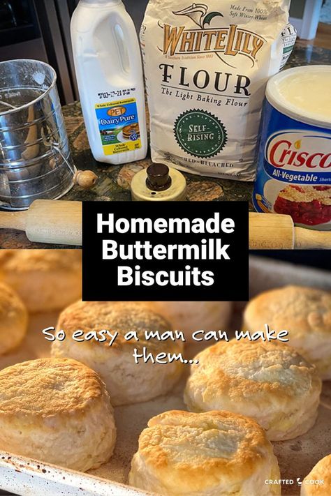 Video on how to make homemade buttermilk biscuits. Freezer Biscuit Recipe, Biscuits Self Rising Flour, Flaky Buttermilk Biscuits Recipe, Buttermilk Biscuits Easy, Best Homemade Biscuits, Southern Buttermilk Biscuits, Easy Homemade Biscuits, Crisco Recipes, Milk Biscuits