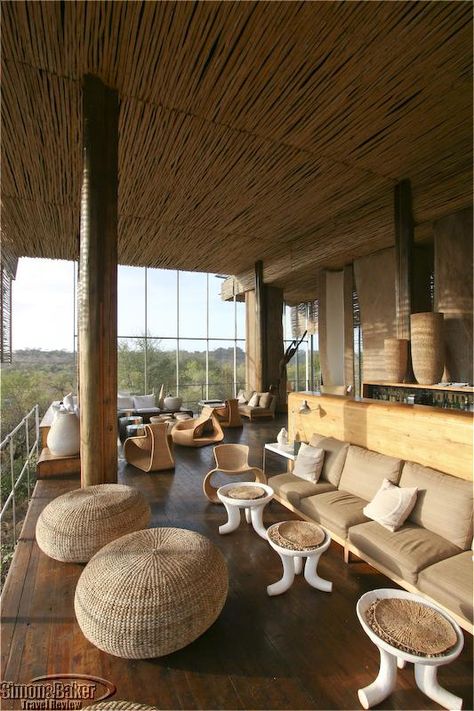 African Interiors, Villa Inspiration, Double Ceiling, African Lodge, African Lodges, Bush Lodge, Lodge Ideas, African Interior Design, Lodge Design