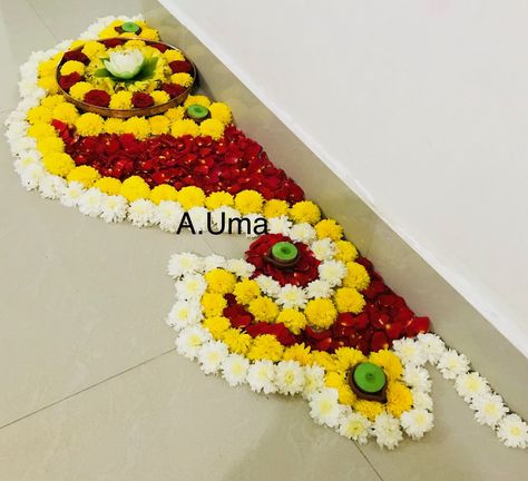 How To Make 6 Paper Flower Easy | Paper Flower Making Idea | New Flower Border Rangoli, Border Rangoli Designs, Diwali Design, Easy Rangoli Designs Videos, Border Rangoli, Ganpati Festival, Diy Floral Decor, Diwali Decorations At Home, Diwali Decoration Items